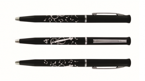 Zebra Music pen with violin theme