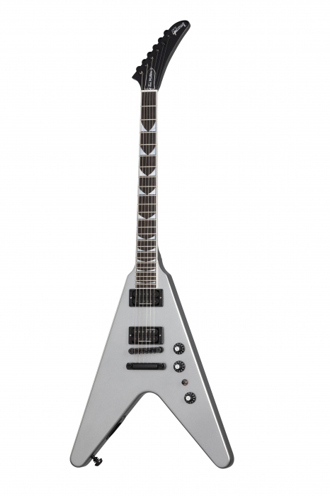 Gibson Dave Mustaine Flying V EXP Silver Metallic electric guitar