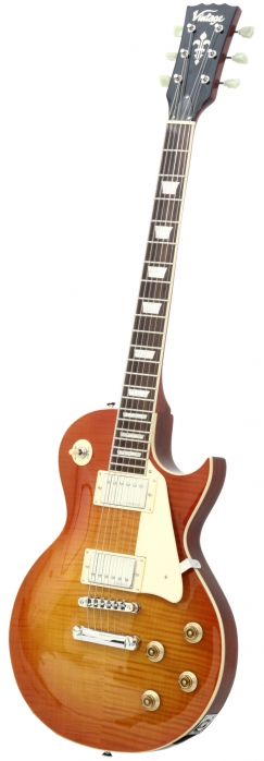 Vintage V100HB Flamed Honeyburst electric guitar