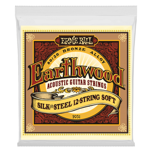 Ernie Ball 2051 Earthwood 12′s Silk & Steel Soft