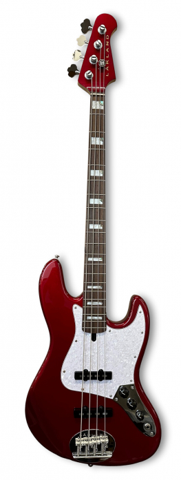 Lakland Skyline 44-60 Custom Bass, 4-String - Candy Apple Red Gloss bass guitar