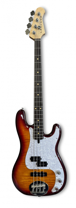 Lakland Skyline 44-64 Deluxe Bass, 4-String - Flamed Maple Top, Honey Burst Gloss bass guitar