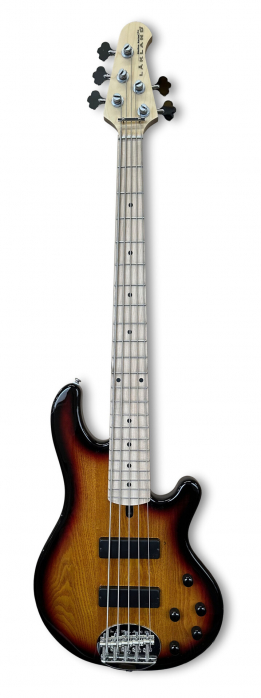 Lakland Skyline 55-01 Bass, 5-String - Three Tone Sunburst Gloss bass guitar