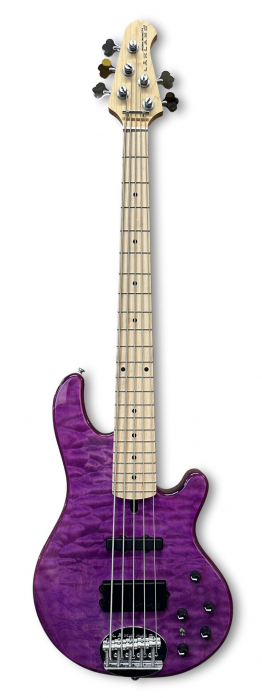Lakland Skyline 55-02 Deluxe Bass, 5-String - Translucent Purple Gloss bass guitar