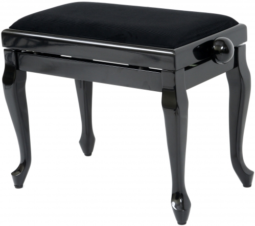 Gewa 901590 Classic piano bench, black, gloss