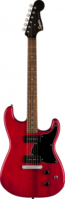 Fender Squier Paranormal Strat-O-Sonic Crimson Red Transparent electric guitar