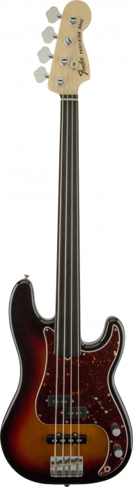 Fender Tony Franklin Fretless Precision Bass Ebony Fingerboard, 3-Color Sunburst bass guitar