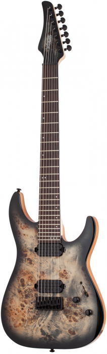 Schecter C-7 Pro Charcoal Burst electric guitar