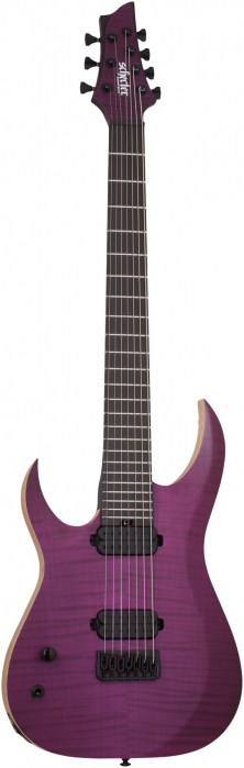Schecter Signature John Browne TAO-7 Satin Trans Purple electric guitar