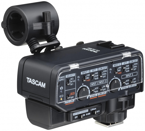 Tascam CA-XLR2D-AN - adapter mikrofonowy XLR do aparatw bezlusterkowych z wejciem analogowym