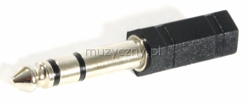 Monacor NTA-171 6.3mm stereo plug to 3.5mm mono inline jack adaptor 