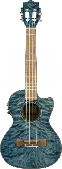 Lanikai Quilted Maple Blue CE ukulele tenorowe elektro-akustyczne
