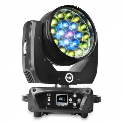 LIGHT4ME ZOOM WASH 19x15W Moving Head RGBW Ring Control Effect LED