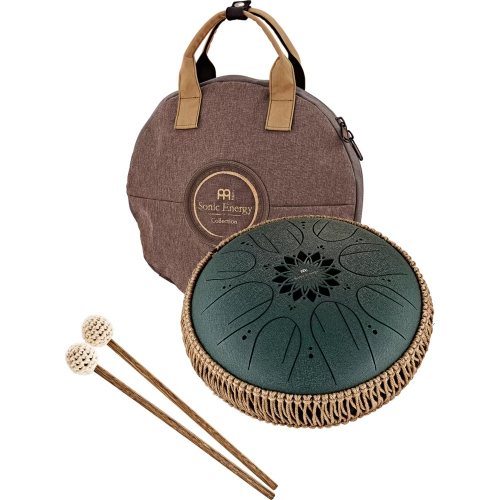 Meinl Sonic Energy MOSTD4DG Medium Octave Steel Tongue Drum Dark Green F# Minor