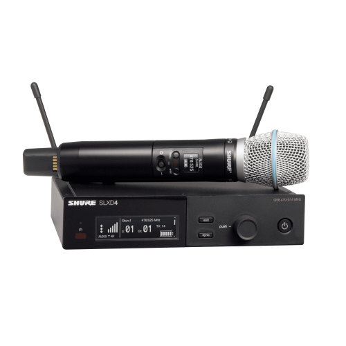 Shure SLXD 24E/B87A-G59 ( 470-514MHz) - cyfrowy system bezprzewodowy z nadajnikiem/mikrofonem ″do rki...