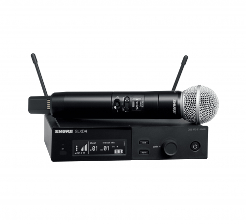 Shure SLXD24E/SM58-J53 zestaw z nadajnikiem ″do ręki″ SM58 562-606 MHz Shure SLXD24E/SM58-J53 zestaw z nadajnikiem ″do ręki″ SM58 562-606 MHz