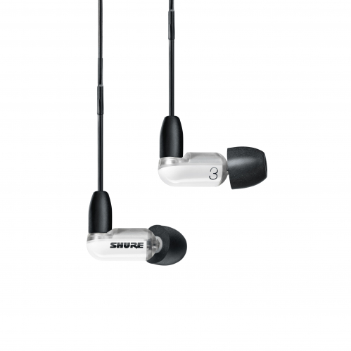 Shure SE31BAWUNI-EFS - Suchawki douszne AONIC3 z pojedynczym przetwornikiem i kablem 3.5mm (biae)