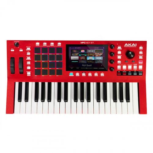 AKAI MPC KEY-37 syntezator, samodzielna stacja robocza kolor czerwony