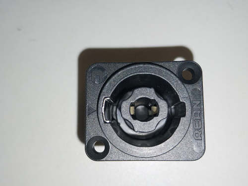 Rean RLS4MPZ - Gniazdo g�o�nikowe montowane z przodu w rozmiarze D, p�askie styki, 4-PIN - WYPRZEDA�