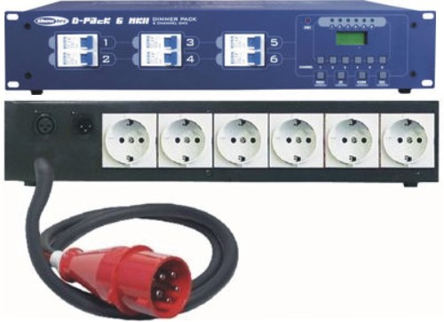 Showtec 50384S D-Pack 6  MKII  Schuko 6 channel