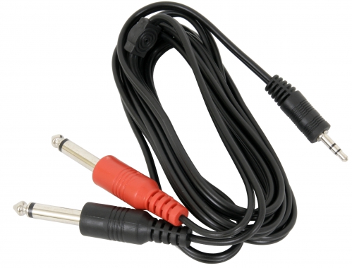 Monacor MCA-204 audio cable 1xTRS 3.5 - 2xTS 6.3 2m