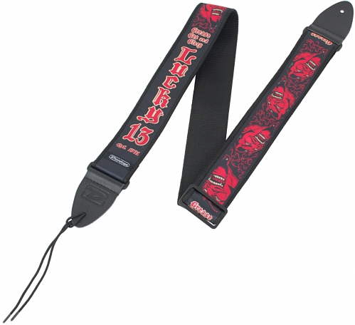 Dunlop D38 26LG guitar strap Lucky 13 Grease Gas & Glory