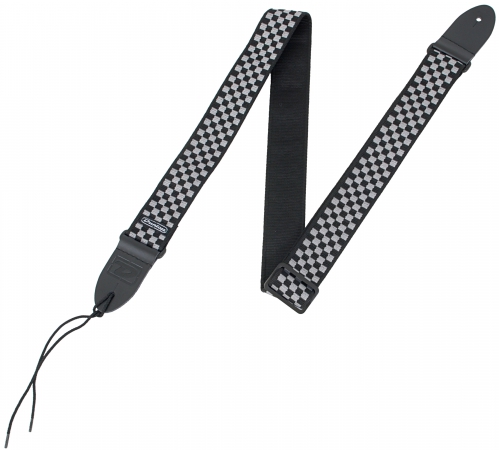 Dunlop D3831BK B&W Check Guitar Strap