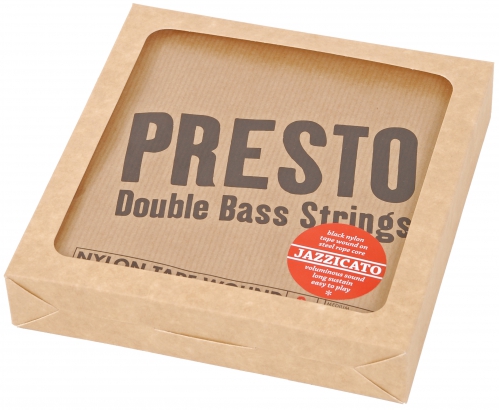 Presto Jazzicato black nylon double bass strings 3/4