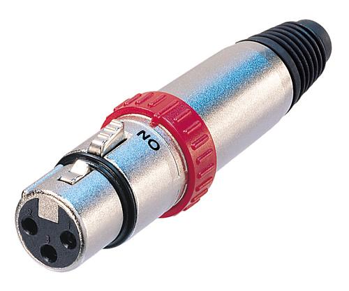 Neutrik NC3FX-S angled female connector with switch