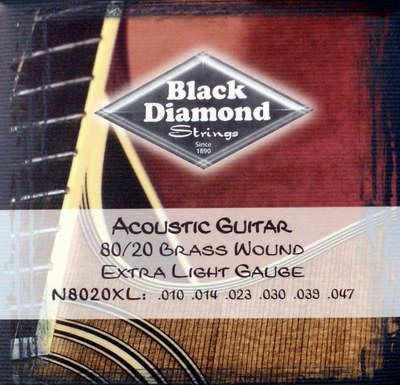 Black Diamond N-8020XL acoustic guitar strings 10-47