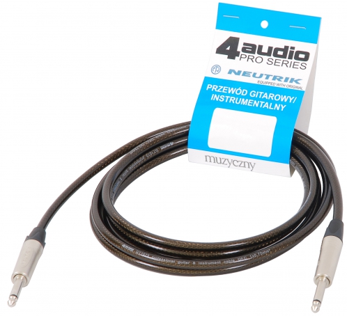 4Audio GT1075 4.5m guitar cable 2 x male 1/4″ Neutrik jack connector