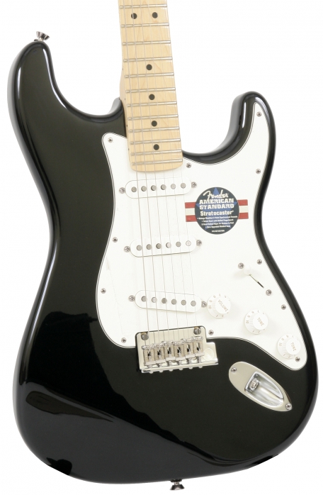 Fender American Stratocaster MN Black gitara elektryczna, podstrunnica klonowa