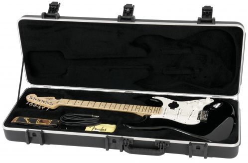 Fender American Stratocaster MN Black gitara elektryczna, podstrunnica klonowa