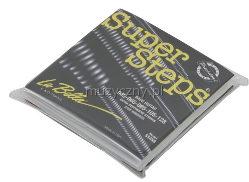 LaBella SS45B Super Steps Bass Guitar 5 Strings 45-128