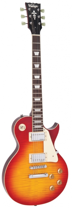 Vintage V100CS Cherry Sunburst electric guitar