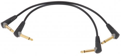 Klotz AU-AJJ0030 Jack - Jack Guitar Effects Angled Cable, 30 cm (2 pcs.)