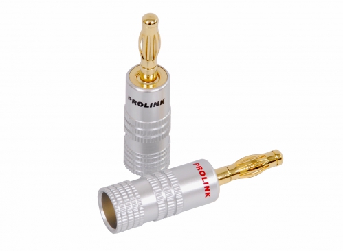 Prolink Aluminium pozacane wtyki bananowe, para