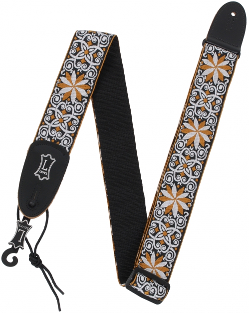 Levy′s Hootenanny Yellow Jacquard guitar strap Levy′s Hootenanny Yellow Jacquard guitar strap