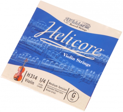 D′Addario Helicore H-314 violin G string 1/4