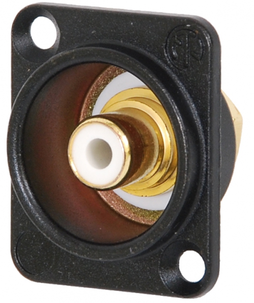 Neutrik NF2D-B-9 RCA socket, white