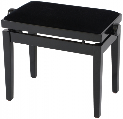 Grenada BG 27 piano bench, black gloss, black upholstery
