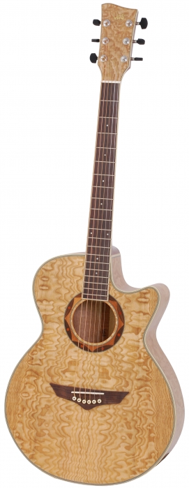 VGS 500190 acoustic guitar with EQ folk cutaway fishman aero cutaway natural