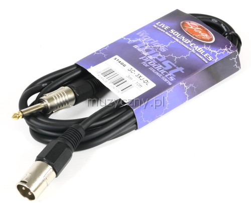 Stagg GC-03XJDL cable TS/XLR 3m