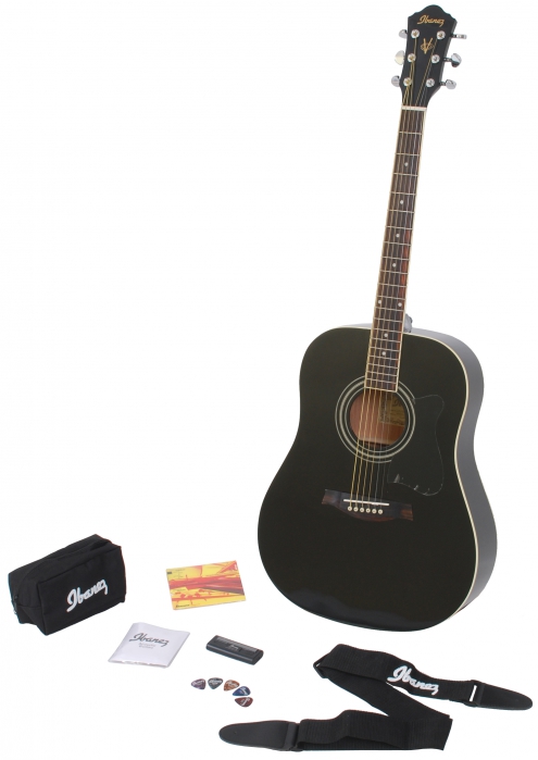 Ibanez V100S BK Jam Pack acoustic guitar Ibanez V100S BK Jam Pack acoustic guitar
