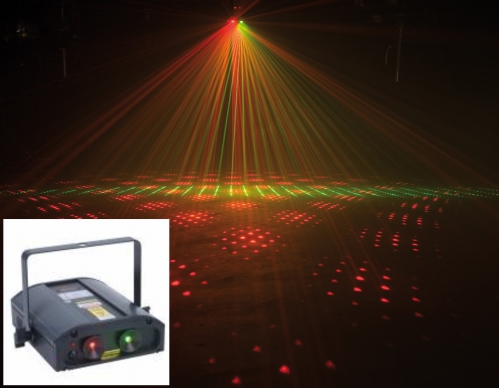 American DJ Galaxian 3D laser green, red