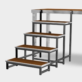 Alu Stage stairs 0,4 - 0,6 - 0,8 m