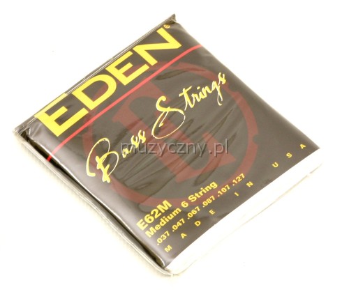 Eden E62M bass guitar strings 6′ 37-127