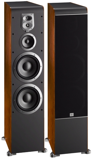 JBL ES90 4-way speakers (black, cherry), pair