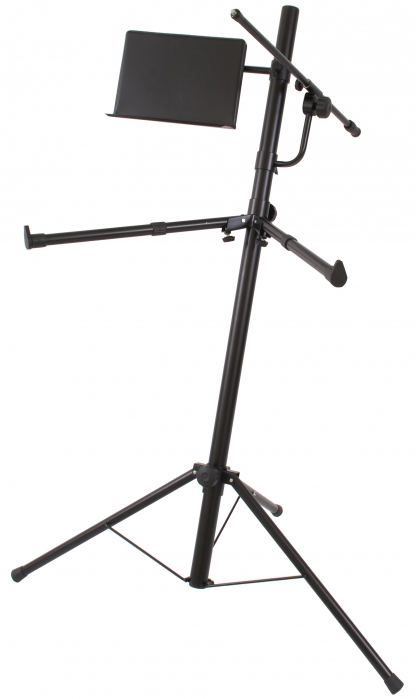 Stim Ki01 K1 Keyboard stand + note desk + microphone arm, Black
