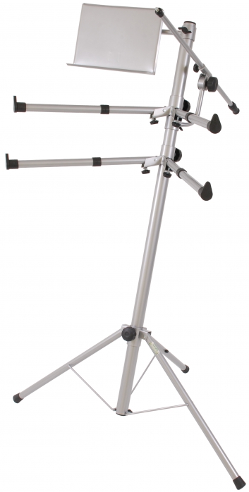 SR Ki12S (Ki02S K2 + music stand + microphone stand arm) silver keyboard stand